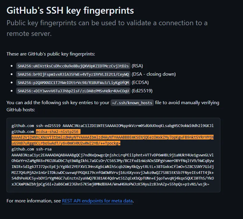 Known Host keys