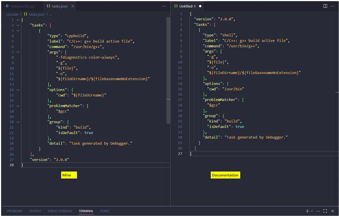 Task Json