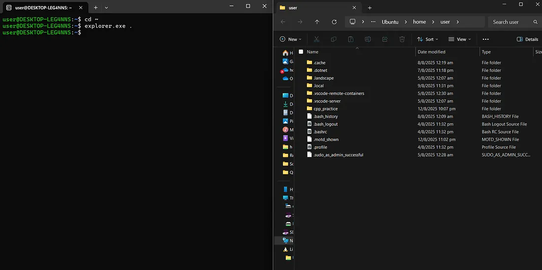 Explorer in wsl